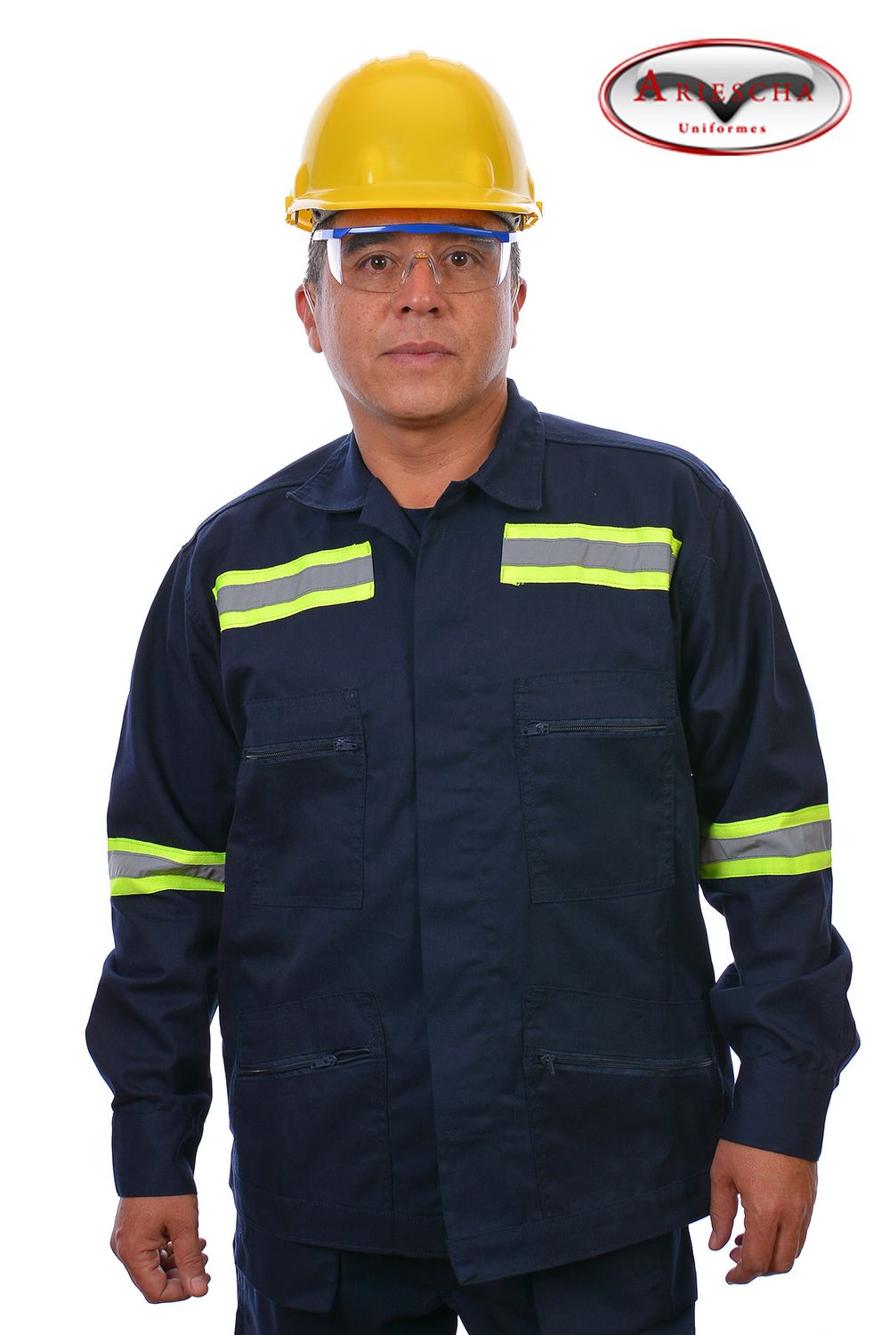 Chamarra industrial con reflejantes